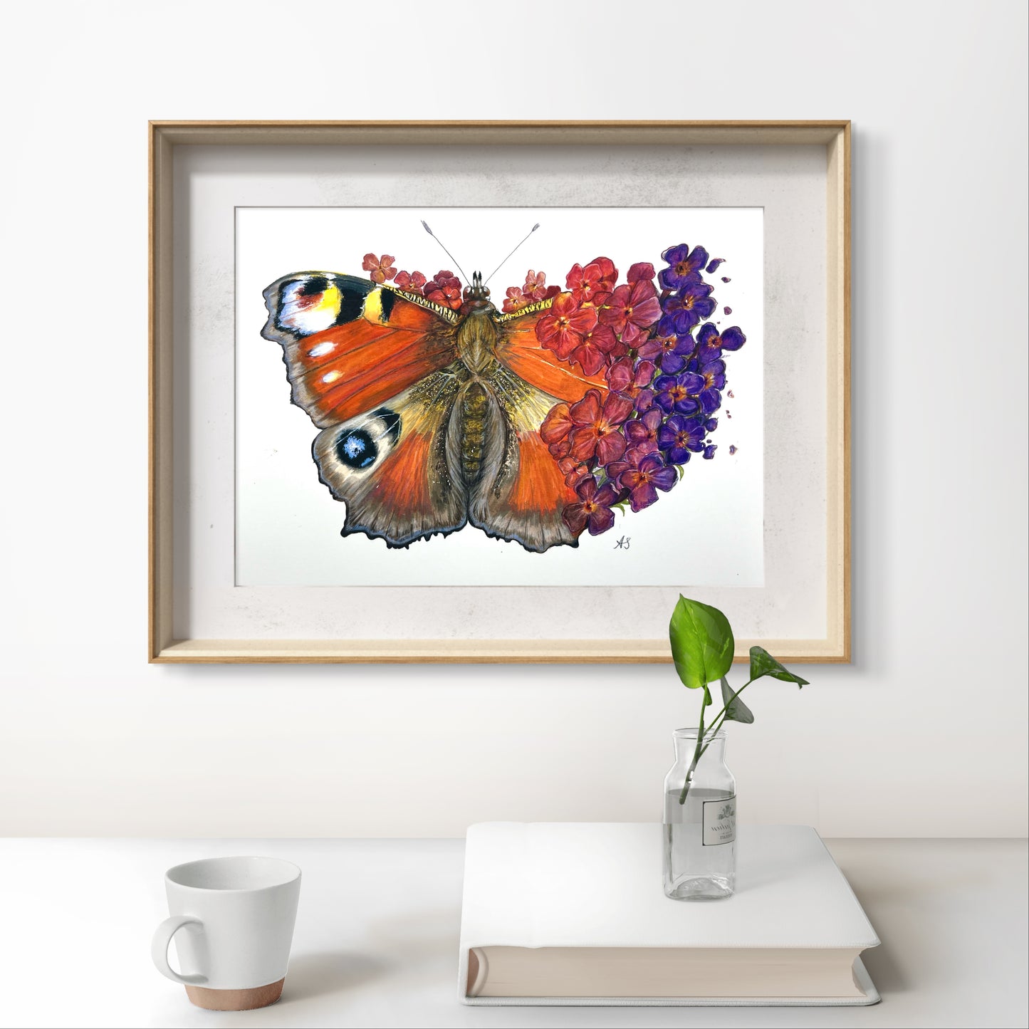 A5 Peacock Butterfly Fine Art Print