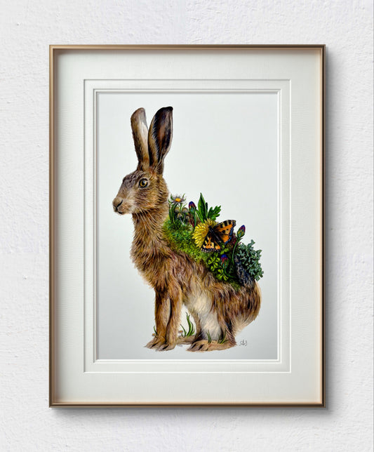 A4 Hare Fine Art Print