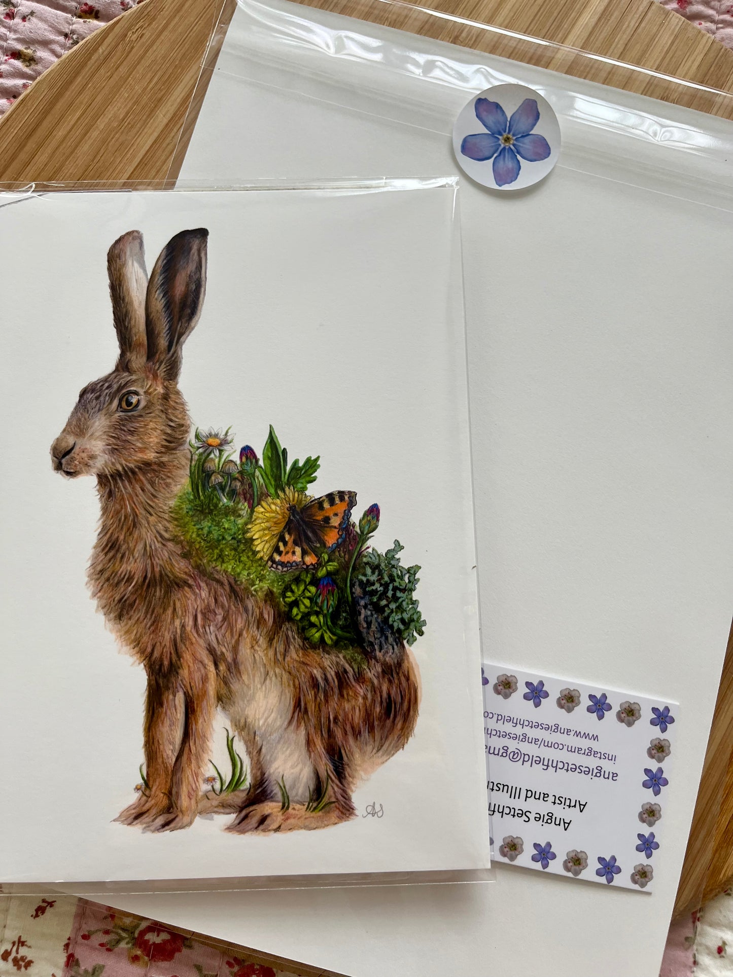 A5 Hare Fine Art Print